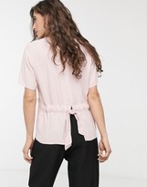 Thumbnail for your product : Selected Tannia ruched waist t-shirt