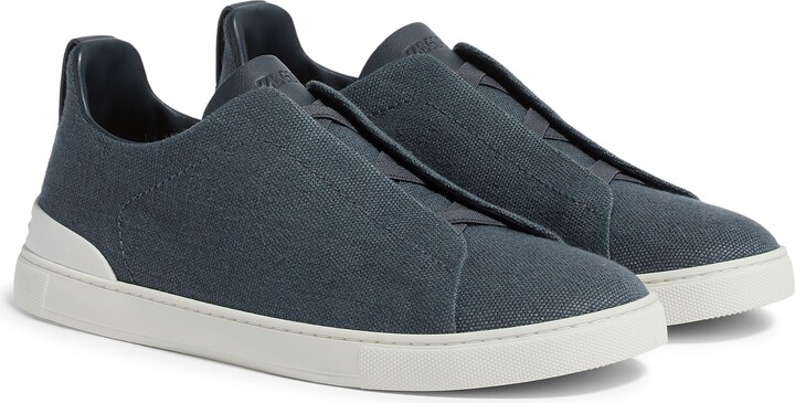 Ermenegildo Zegna Triple Stitch Cotton, Linen & Leather Sneaker