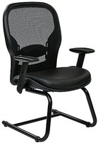 Thumbnail for your product : Office Star Breathable Mesh Back and Eco Leather Seat Visitors Chair