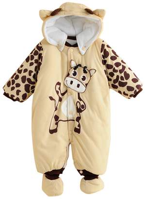 Baby irls Boys Romper Newborn Thicken Snowsuit Fall/Winter Infant Jumpsuits Outfit Vine