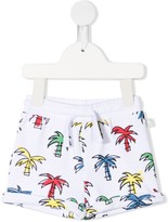 Thumbnail for your product : Stella McCartney Kids Palm Tree-Print Drawstring Shorts