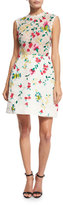 Thumbnail for your product : Monique Lhuillier Strapless Floral-Lace Cocktail Dress, White/Multi