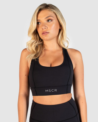Muscle Republic - Women's Black Crop Tops - Structure Sports Bra - Size One Size, XS at The Iconic