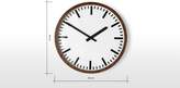 Thumbnail for your product : Aslog Large Station Wall Clock,, Walnut and Black Hands
