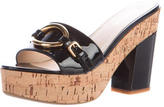 Thumbnail for your product : Prada Patent Leather Slide Sandals