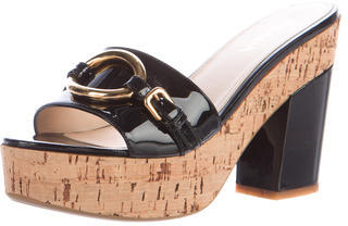 Prada Patent Leather Slide Sandals