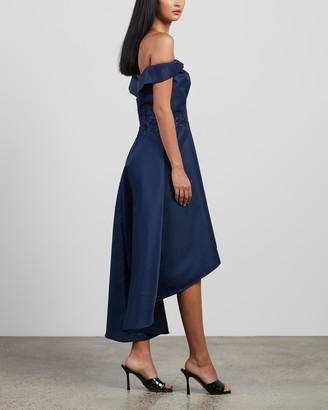 Chi Chi London Women's Navy Midi Dresses - Amour Dress - Size 10 at The Iconic