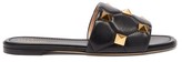 Thumbnail for your product : Valentino Garavani Roman Stud Quilted Leather Slides - Black