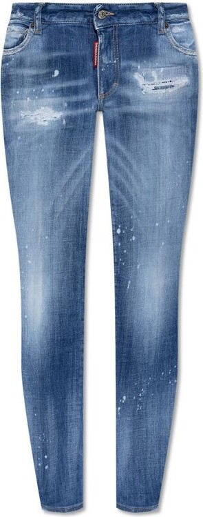 DSQUARED2 Light Heritage Wash Medium Waist Twiggy Jeans