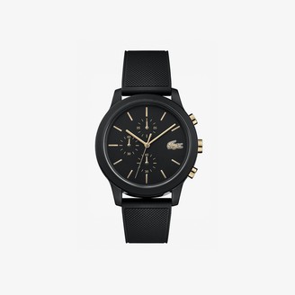 mens black lacoste watch