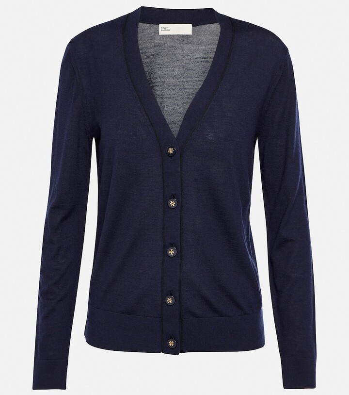 Tory Burch Wool and silk cardigan ShopStyle