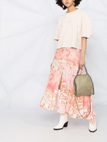 Thumbnail for your product : Stella McCartney Coral-Print Handkerchief-Hem Maxi-Skirt