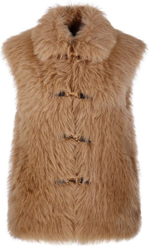 Urban Code Urbancode Hook-Fastening Faux Fur Gilet Jacket