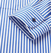 Thumbnail for your product : Joseph Gilroy Striped Cotton-Poplin Zip-Up Half-Placket Shirt