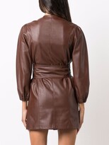 Thumbnail for your product : Pinko Faux Leather Belted Wrap Dress