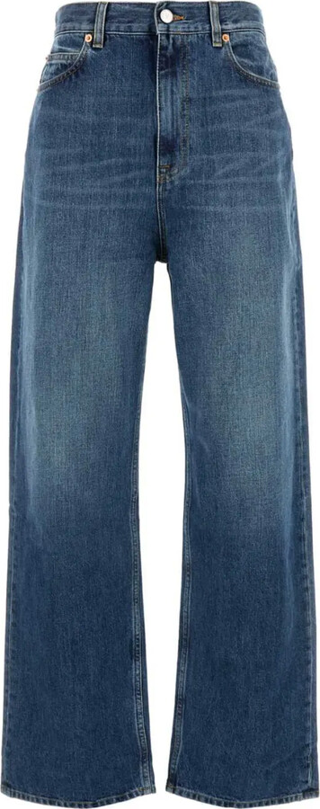 Wide-Leg Cotton Jeans