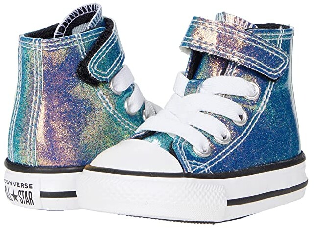 Converse Chuck Taylor(r) All Star(r) 1V Hi - Iridescent Glitter  (Infant/Toddler) - ShopStyle Girls' Shoes