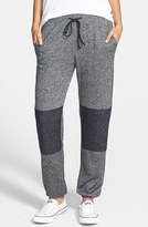 Thumbnail for your product : Lily White Faux Leather Quilted Knee Jogger Pants (Juniors)