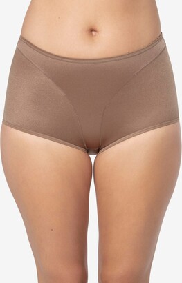 Women's Maidenform DMS707 Tame Your Tummy High Waist Shaping Thong (Beige  2X) 