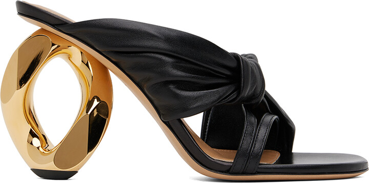 J.W.Anderson Black Chain Heel Mules