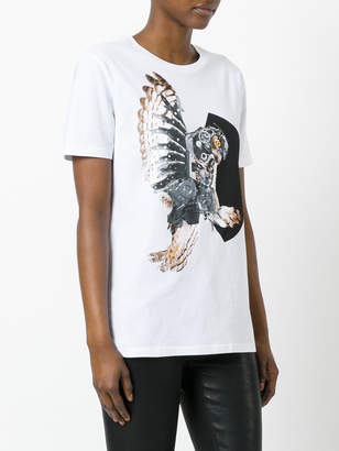 Neil Barrett mechanical owl print T-shirt