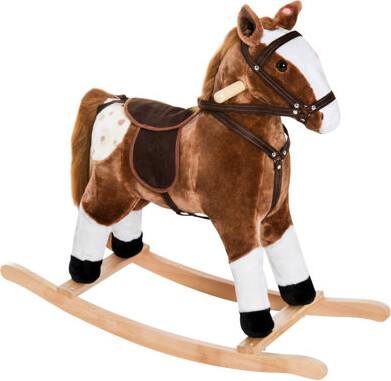 Redwood Rover Realistic Sounds Plush Rocking Horse Kids Toy - Brown, Polyester Adventure