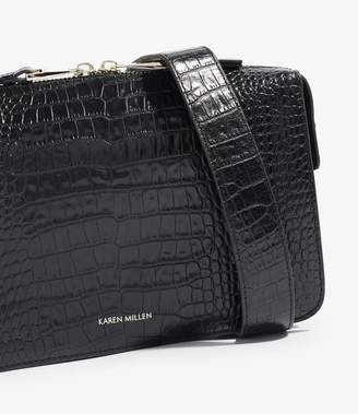 Karen Millen Croc-effect Shoulder Bag