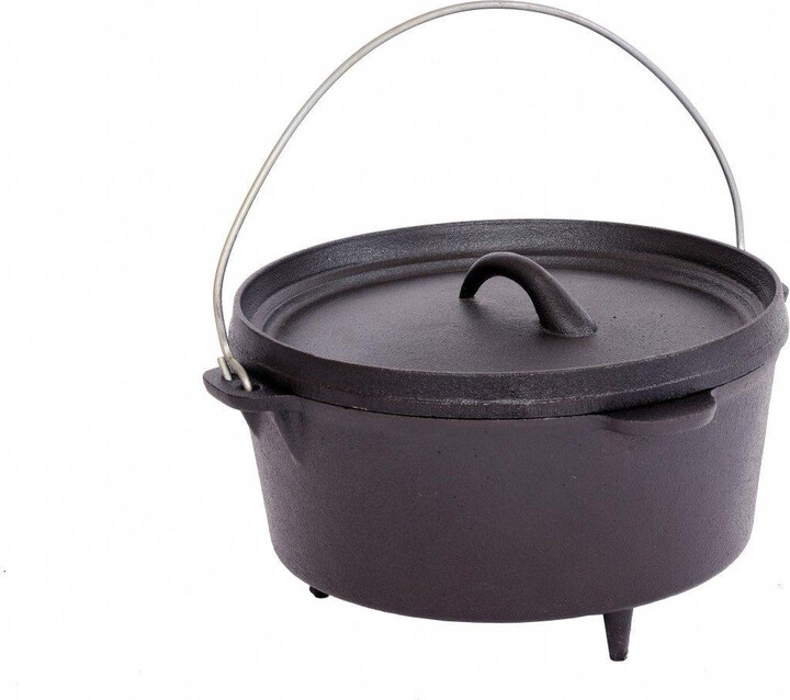 Oypla 4L Cast Iron Non Stick Dutch Oven Camping Cooker ShopStyle