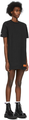 Heron Preston Black Logo Patch T-Shirt Dress