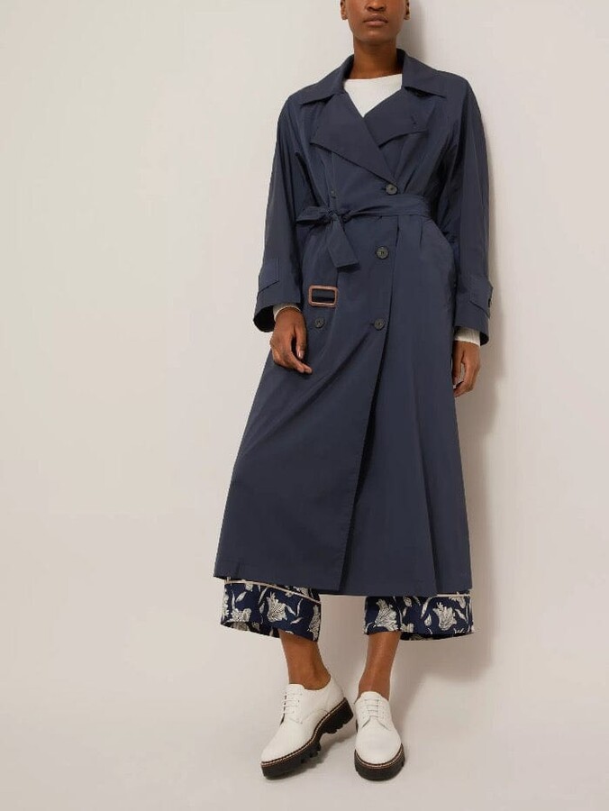 Weekend By Max Mara STEGOLA Navy Trench Coat 50210827 002 - ShopStyle