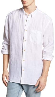 French Connection Relaxed Fit Solid Linen Sport Shirt