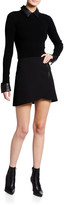 Thumbnail for your product : Alice + Olivia Lennon Side-Zip Overlap Mini Skirt