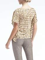 Thumbnail for your product : Banana Republic Easy Care Print Slit-Sleeve Top