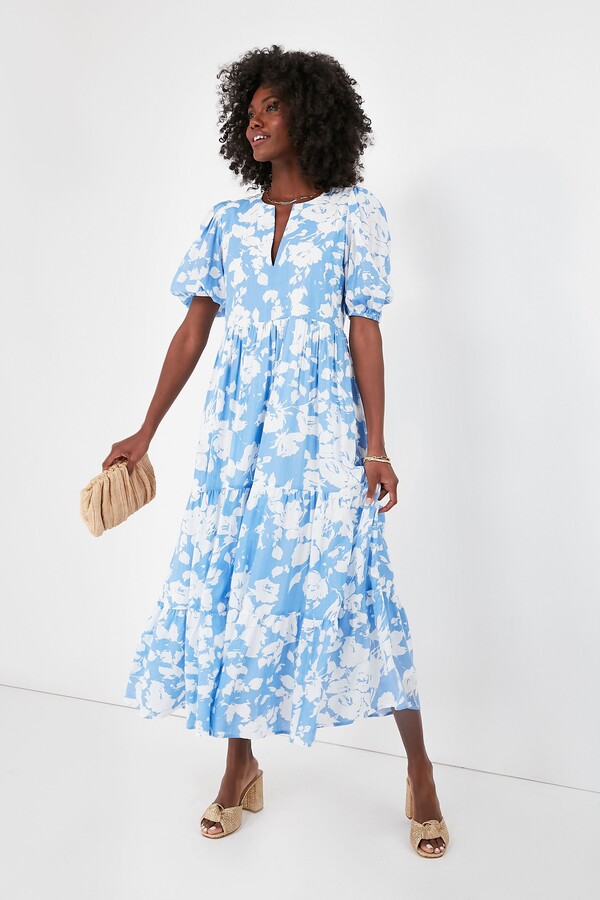 Hyacinth House Blue and White Floral Cisco Maxi Dress - ShopStyle