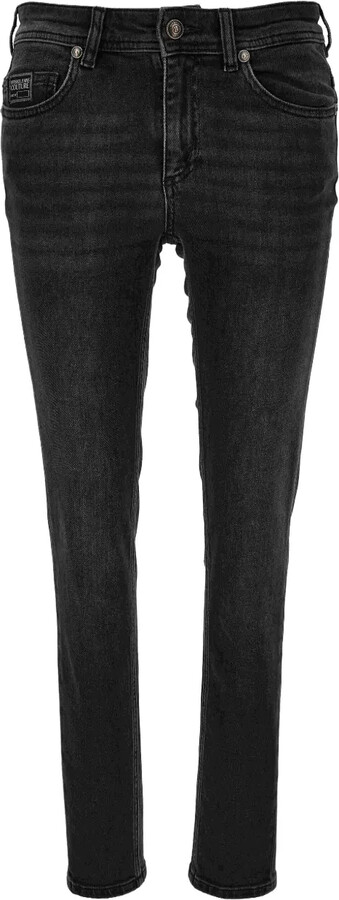 Versace Jeans Couture Embroidered-Logo Skinny Jeans