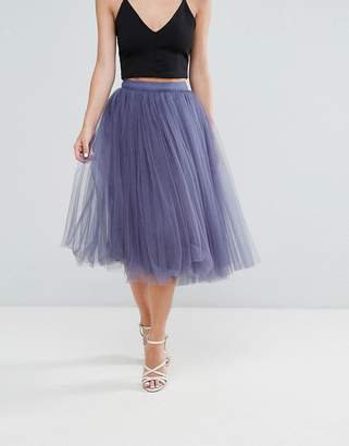 Little Mistress Petite Midi Tulle Prom Skirt