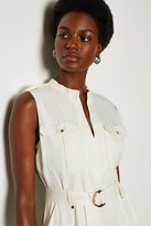 Thumbnail for your product : Karen Millen Linen Utility Sleeveless Dress