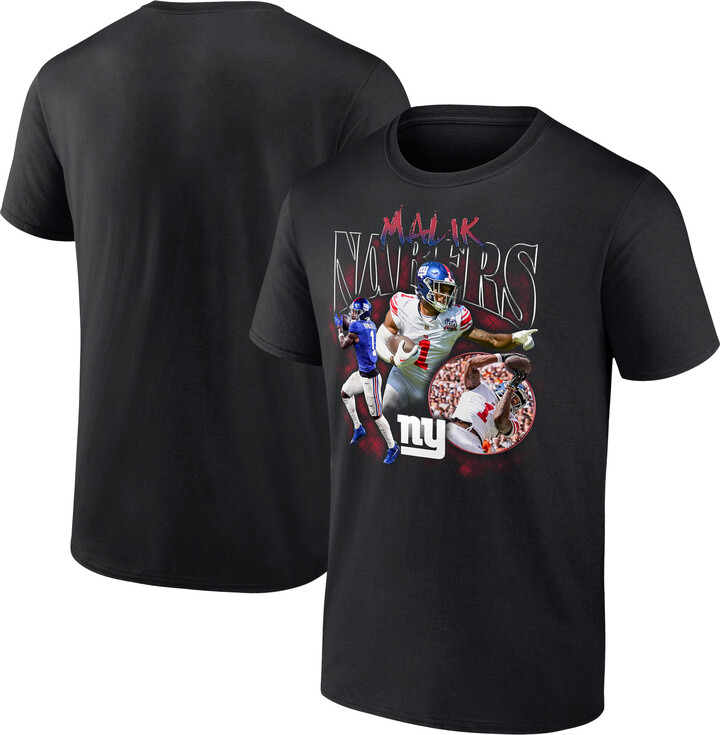 Fanatics Men's Malik Nabers Black New York Giants Notorious Player Graphic T-Shirt