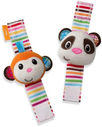 Infantino Wrist Rattles in Panda/Monkey