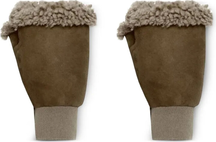 BIGARDINI Gisella shearling-trim gloves
