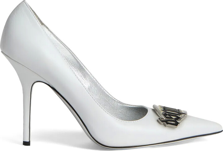 DSQUARED2 100mm Logo-Plaque Leather Pumps