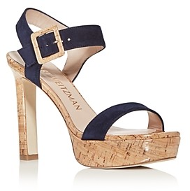 stuart weitzman navy sandals