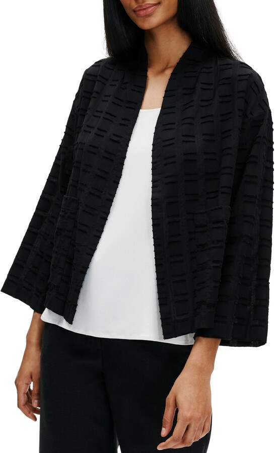 eileen fisher shawl collar