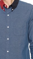 Thumbnail for your product : Band Of Outsiders Split Collar Chambray Shirt
