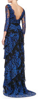 Thumbnail for your product : Alice + Olivia Alyssa Tiered Contrast Lace Gown