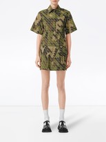 Thumbnail for your product : Burberry Short-sleeve Monogram Print Shirt Dress