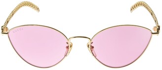 Gucci Cat-eye Metal Sunglasses W/ Charms