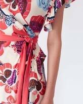Thumbnail for your product : Diane von Furstenberg Ruth Crepe Midi Wrap Dress in Wax Cloth Floral Ivory