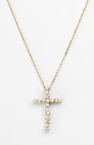 Thumbnail for your product : Suzanne Kalan 'Starburst' Cross Pendant Necklace