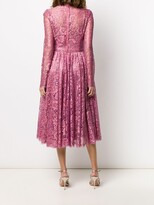 Thumbnail for your product : Dolce & Gabbana Floral Lace Pleated Dress